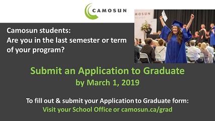 Graduation 2019 - Application Deadline
